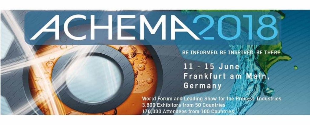Achema 2018 frankfurt germany process industry