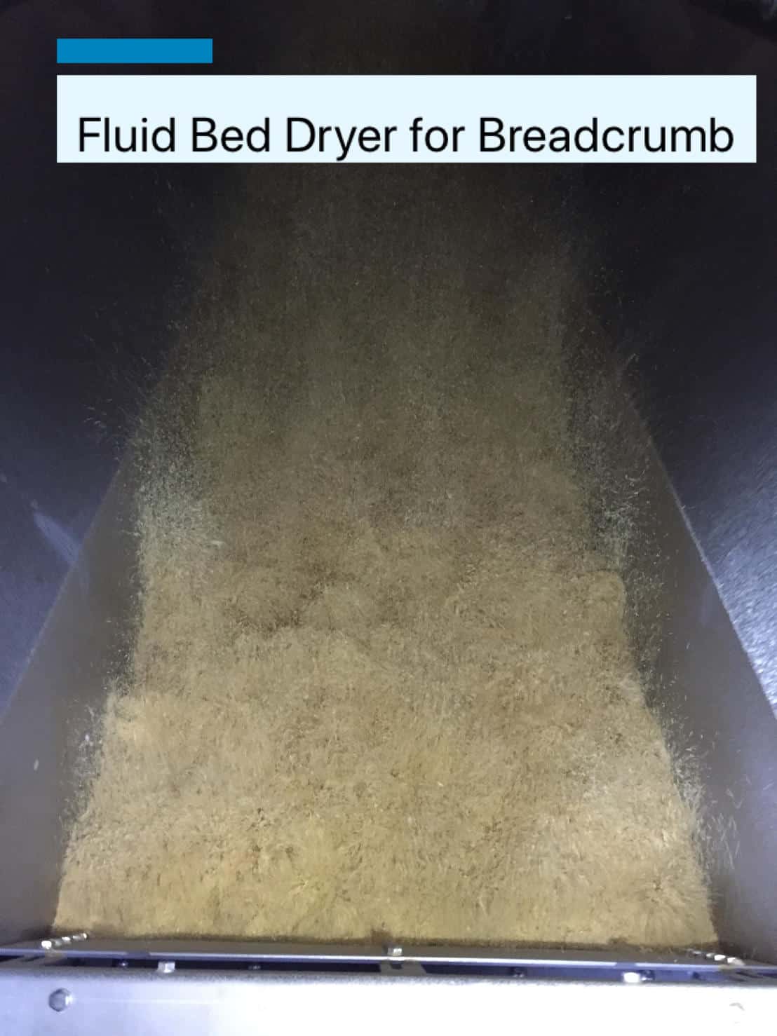 fluid bed dryer for breadcrumb