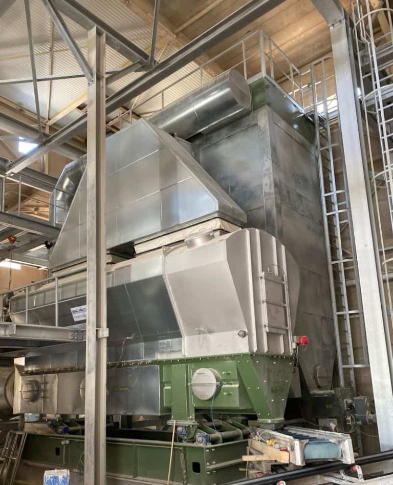 The TEMA Process Pulse Jet Baghouse dust collector. Tema Process